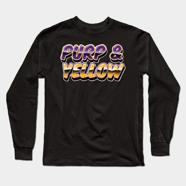 Purp and Yellow Long Sleeve T-Shirt by salohman